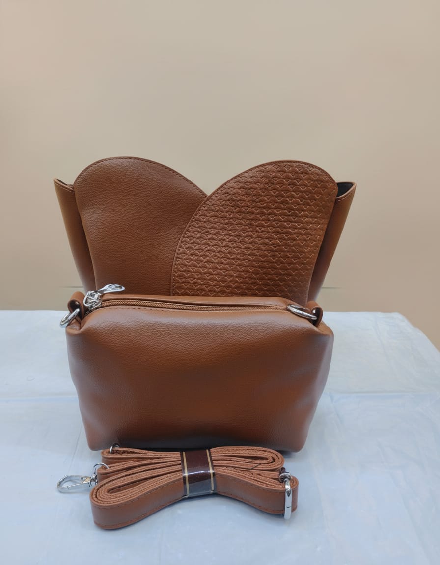 Premium Mini Handbag for Women | Stylish Fashion Sling Bag with Long Strap | 1 Compartment Compact Handbag | Brown & Tan Trendy Small Bag