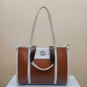 Premium PU Leather Shoulder Bag for Women | Stylish Brown Office & College Bag with Long Strap | 1 Compartment + 2 Inside Pockets | Elegant Daily Use Handbag