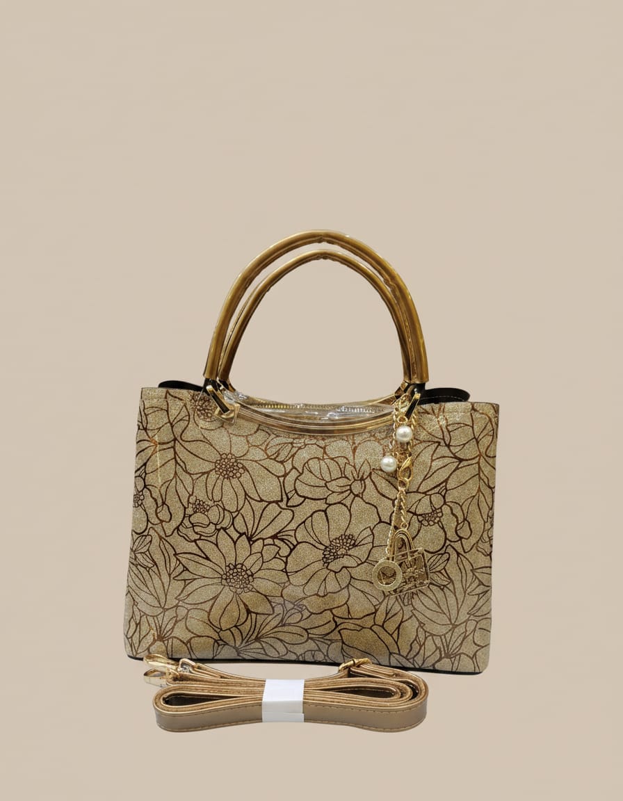 Premium Pattern Party Bag for Women | Stylish Functional Sling Bag with Long Strap | 3 Compartments + 2 Inside Pockets | Designer Square Party Handbag