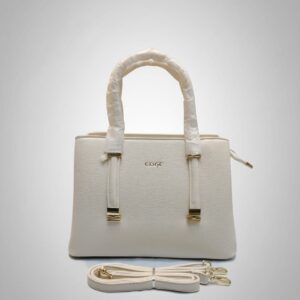 Premium PU Leather Fancy Handbag for Women | Stylish Functional Sling Bag with Long Strap | 3 Compartments + 2 Inside Pockets | Brown, Green & White Elegant Party Handbag