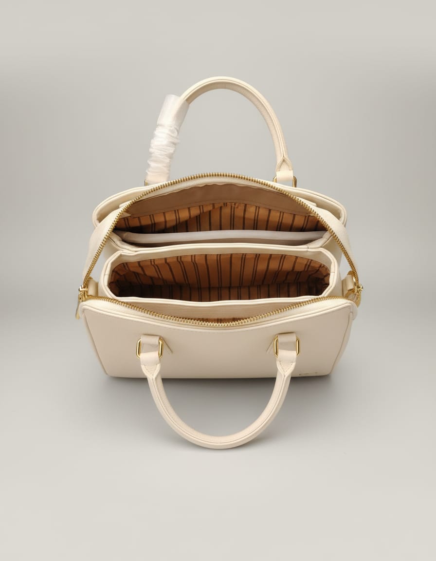 Premium PU Leather Fancy Handbag for Women | Stylish Functional Sling Bag with Long Strap | 3 Compartments + 2 Inside Pockets | Brown, Green & White Elegant Party Handbag