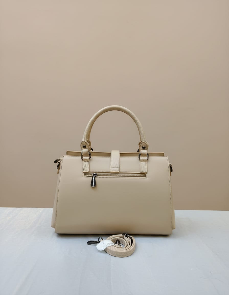 Peris & Classic Premium PU Leather Handbag for Women | Stylish Functional Sling Bag with Long Strap | 1 Compartment + 3 Inside Pockets | Green, Beige & Off-White Elegant Daily Use Bag