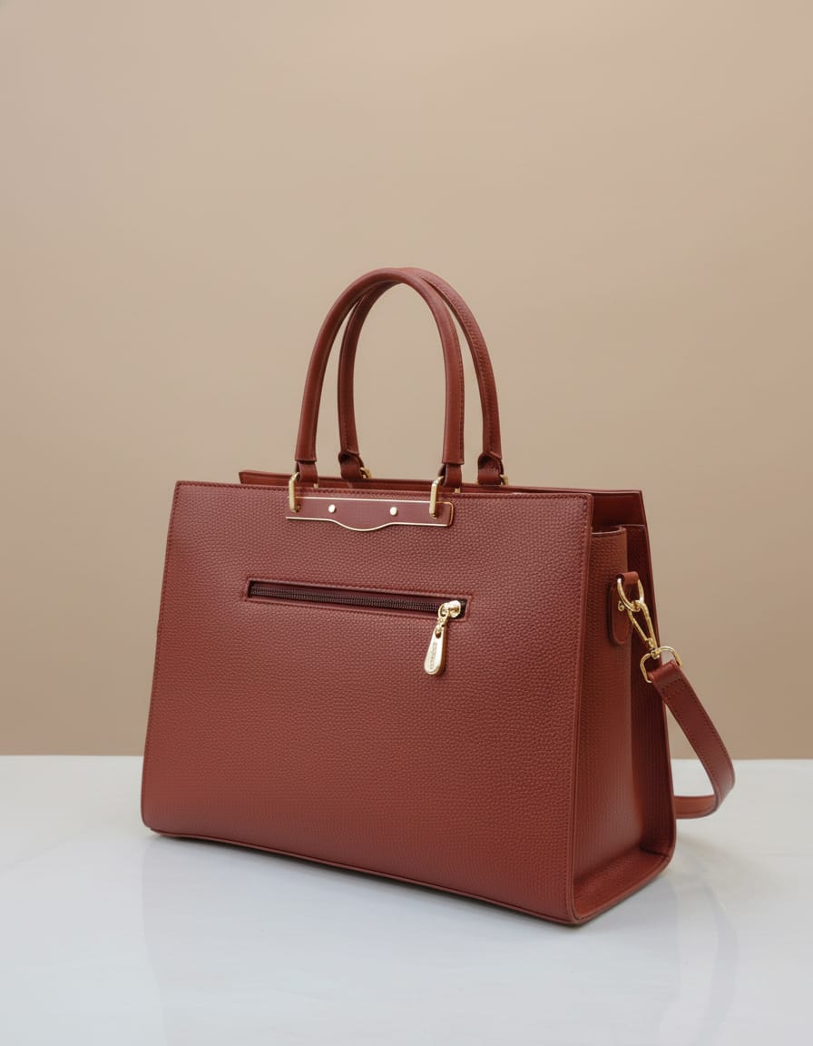 Peris & Classic Premium PU Leather Handbag for Women | Stylish Functional Daily Use Bag with Long Strap | 2 Compartments + 2 Inside Pockets | Pista Green, Maroon, Black & Brown Elegant Handbag