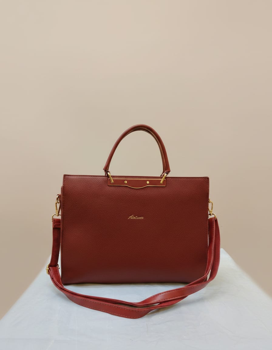 Peris & Classic Premium PU Leather Handbag for Women | Stylish Functional Daily Use Bag with Long Strap | 2 Compartments + 2 Inside Pockets | Pista Green, Maroon, Black & Brown Elegant Handbag