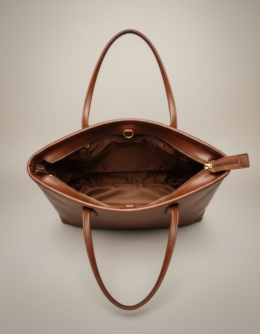 Coach Style Big Size Tote Bag for Women | Premium Office & Travel Tote | Spacious 1 Compartment + 2 Inside Pockets | Brown & Beige Elegant Daily Use Bag
