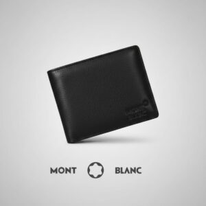 Mont Blanc Style Premium Men’s Wallet | PU Leather Cash & Card Holder Wallet | 12 Card Slots + Coin Section | Brown & Black Elegant Daily Use Wallet