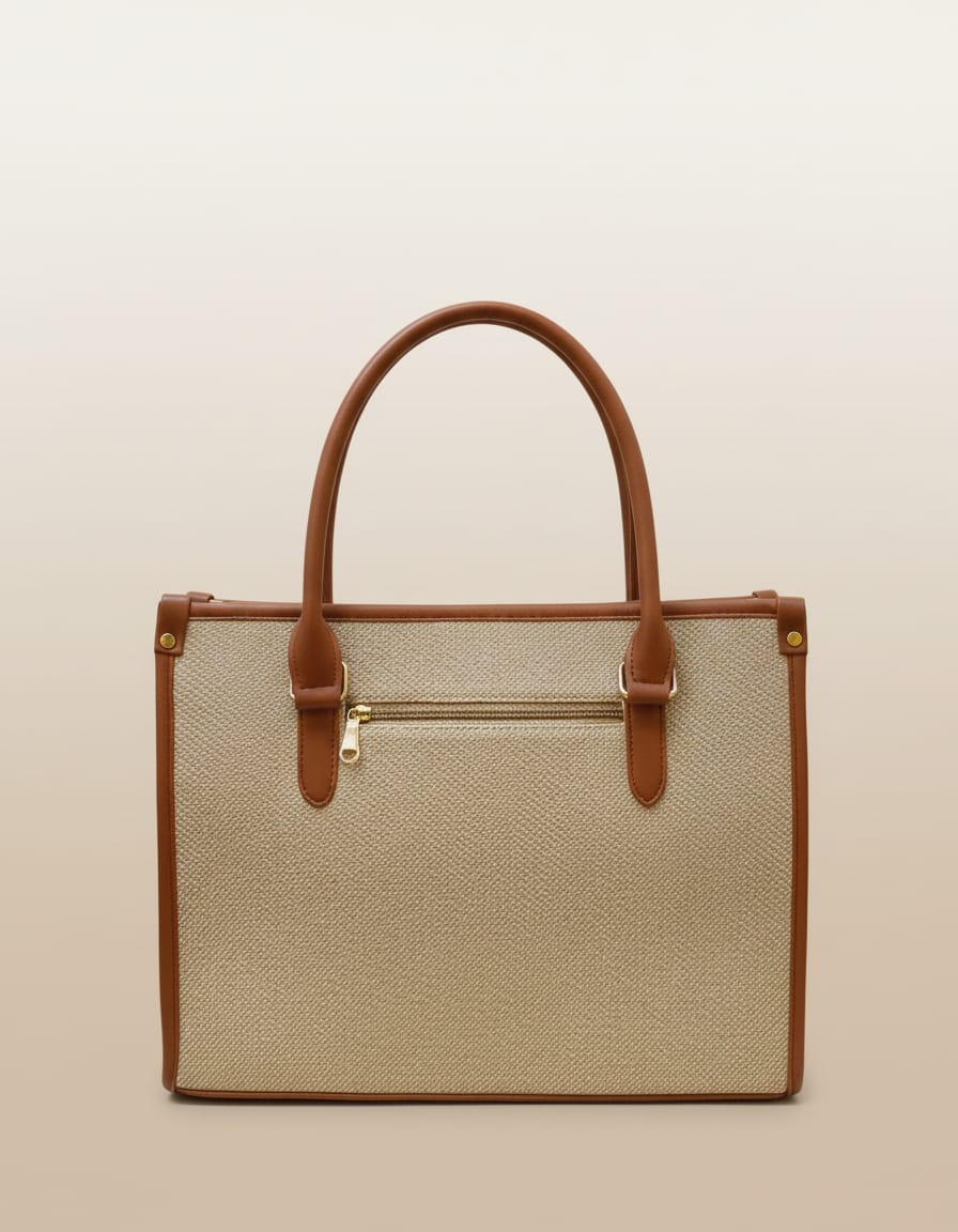 Coach Style Big Size Laptop Tote Bag for Women | Premium Office & Travel Laptop Bag | Spacious 1 Compartment + 2 Inside Pockets | Brown, Beige, Tan & Black Elegant Tote