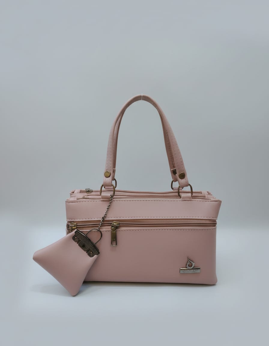 Premium Mini Handbag for Women | Stylish Daily Use Sling Bag with Long Strap | 3 Compartments + 2 Inside Pockets | Pink, Black, Brown & Off-White Mini Handbag