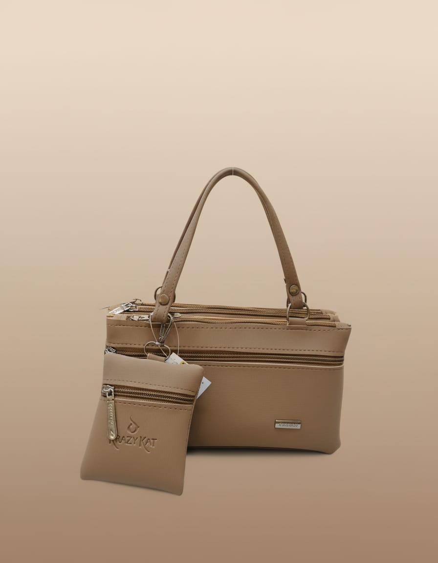 Premium Mini Handbag for Women | Stylish Daily Use Sling Bag with Long Strap | 3 Compartments + 2 Inside Pockets | Pink, Black, Brown & Off-White Mini Handbag