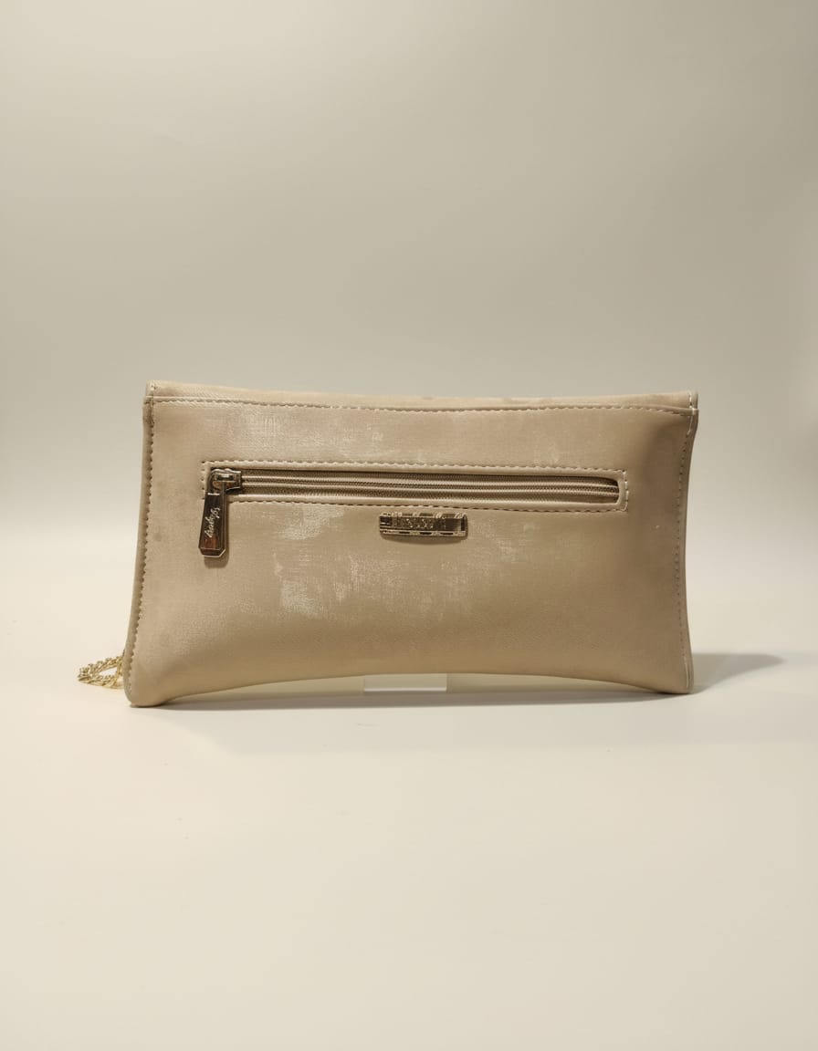 Premium Party Wear Hand Clutch for Women | Stylish Fancy Clutch with Long Chain | Compact Evening Party Bag | Pink, Gold & Brown Elegant Clutch