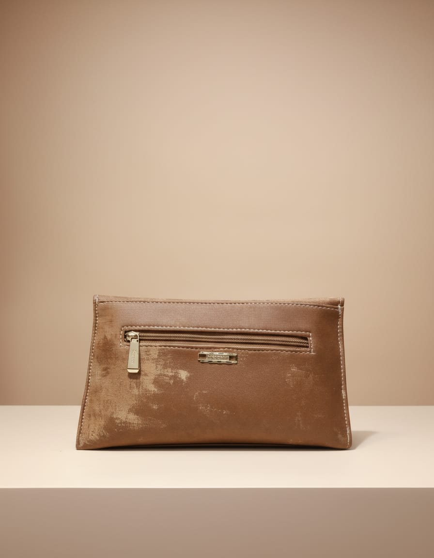 Premium Party Wear Hand Clutch for Women | Stylish Fancy Clutch with Long Chain | Compact Evening Party Bag | Pink, Gold & Brown Elegant Clutch