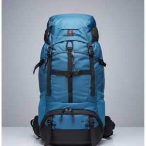 Wild Craft Style Premium Trekking Backpack | Large Travel & Hiking Bag with Back Straps | 2 Compartments + 2 Inside Pockets | Blue Adventure Travel Bag