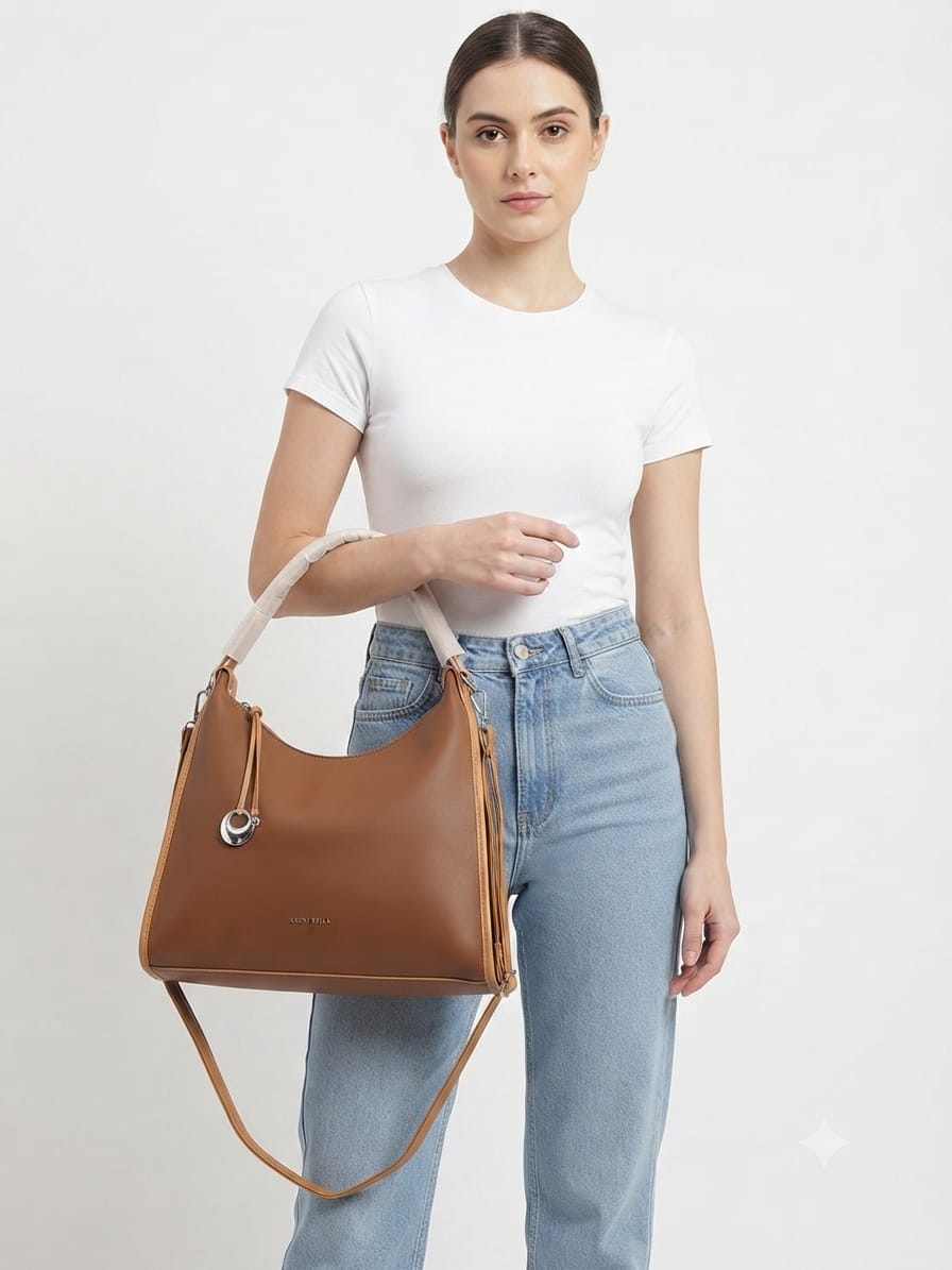 Sessy Bella Premium PU Leather Hobo Bag | High-End Women's Shoulder Handbag | Stylish Casual & Formal Fashion Bag