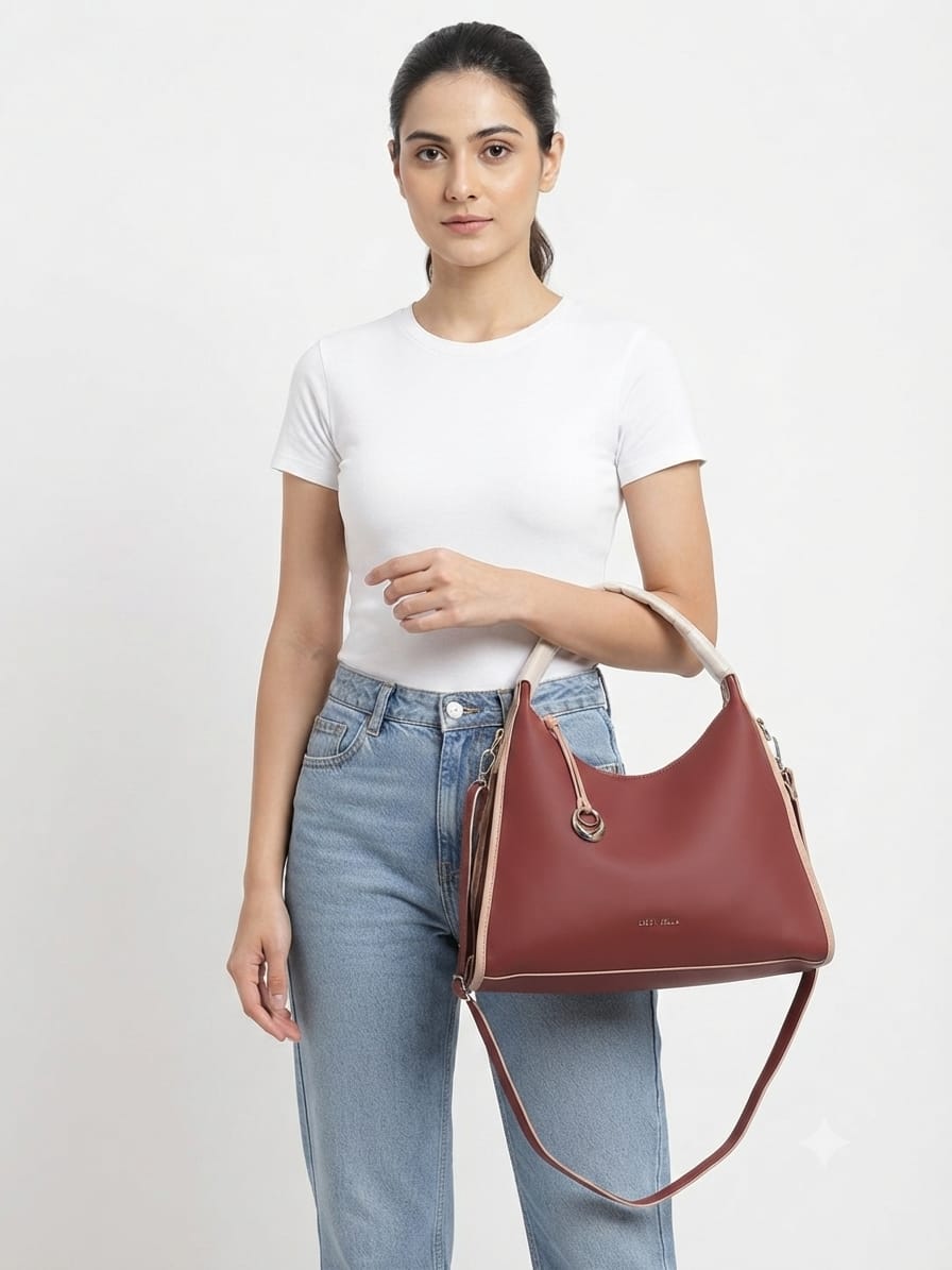 Sessy Bella Premium PU Leather Hobo Bag | High-End Women's Shoulder Handbag | Stylish Casual & Formal Fashion Bag