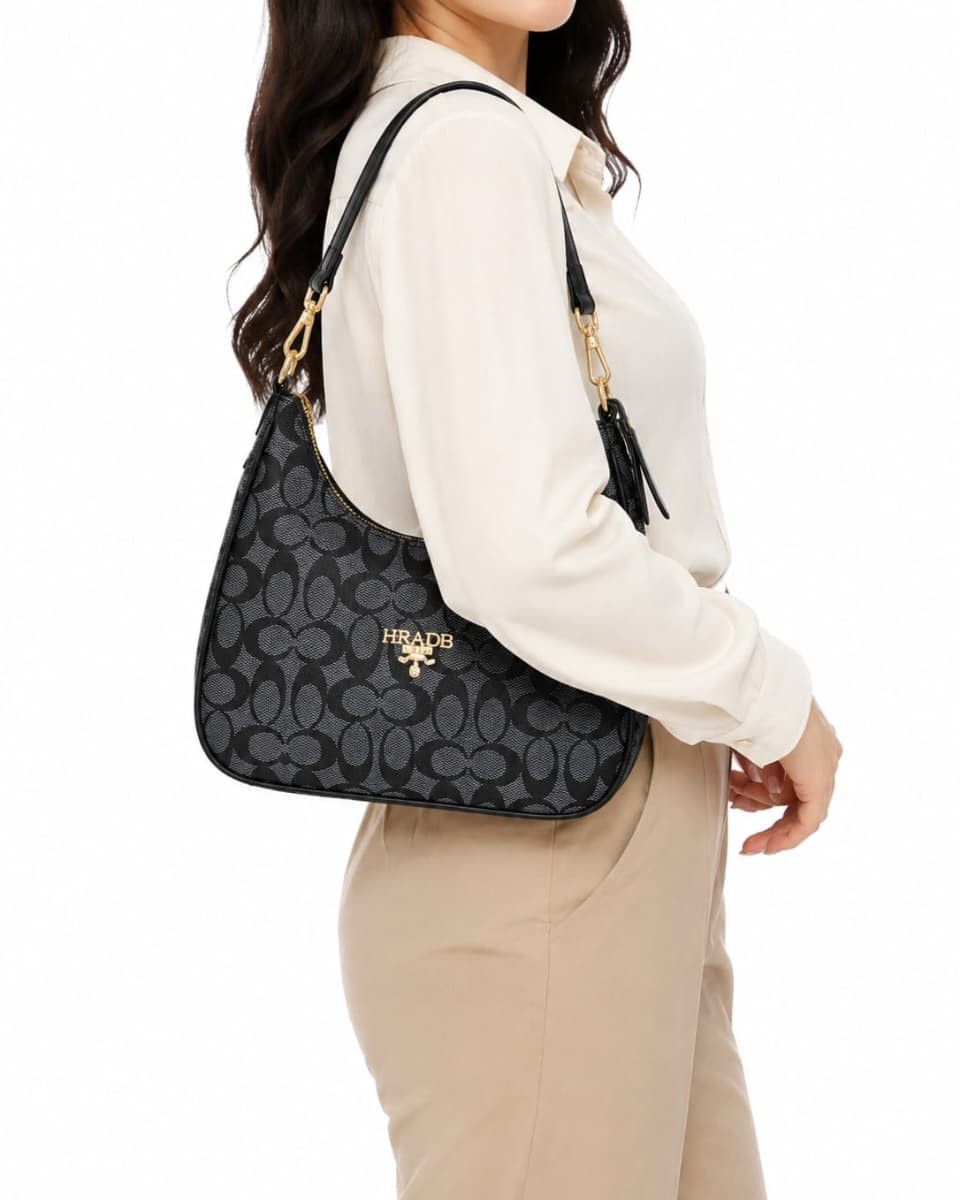 Imported Premium PU Matte Moon Shape Handbag | High-End Women's Shoulder Bag | Stylish Formal & Casual Fashion Purse
