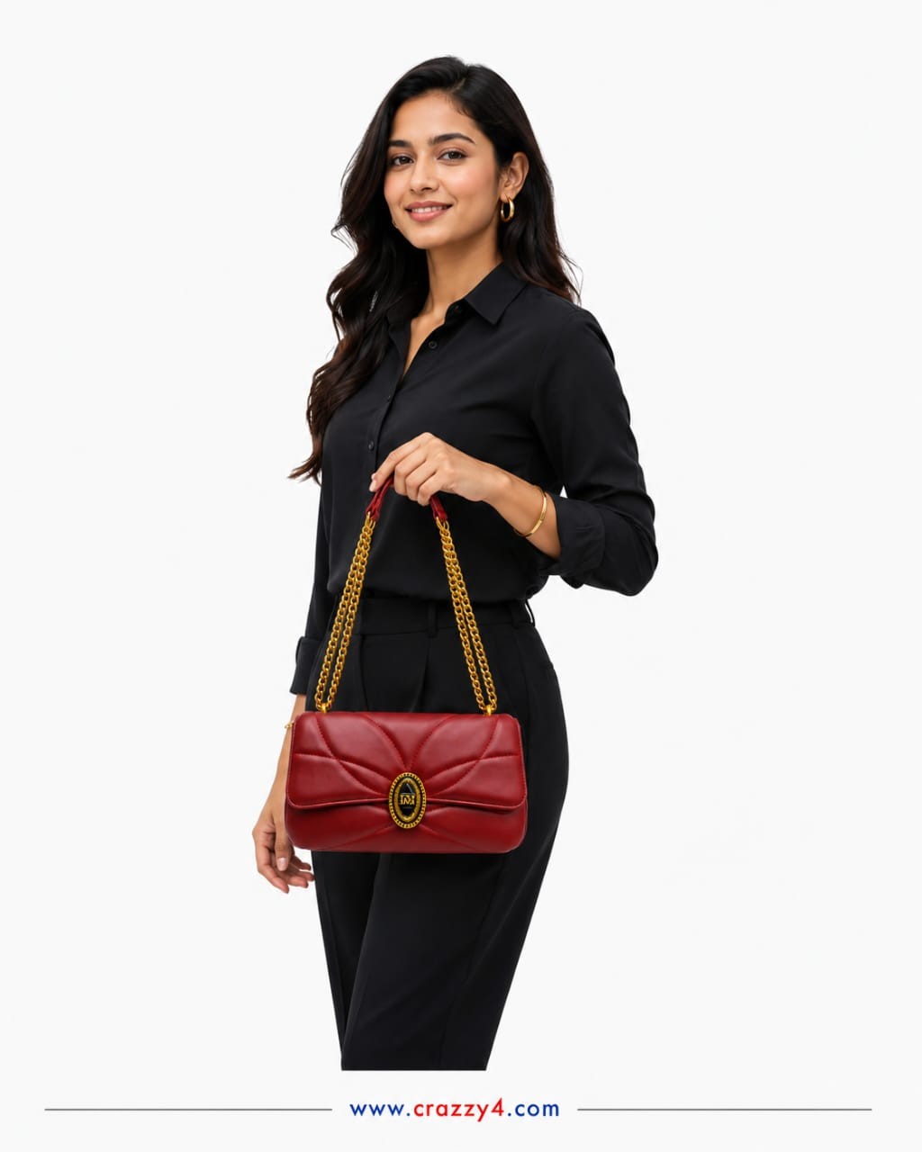 Imported Premium PU Soft Moon Shape Sling Bag | High-End Women's Crossbody Shoulder Bag | Stylish Formal & Casual Handbag