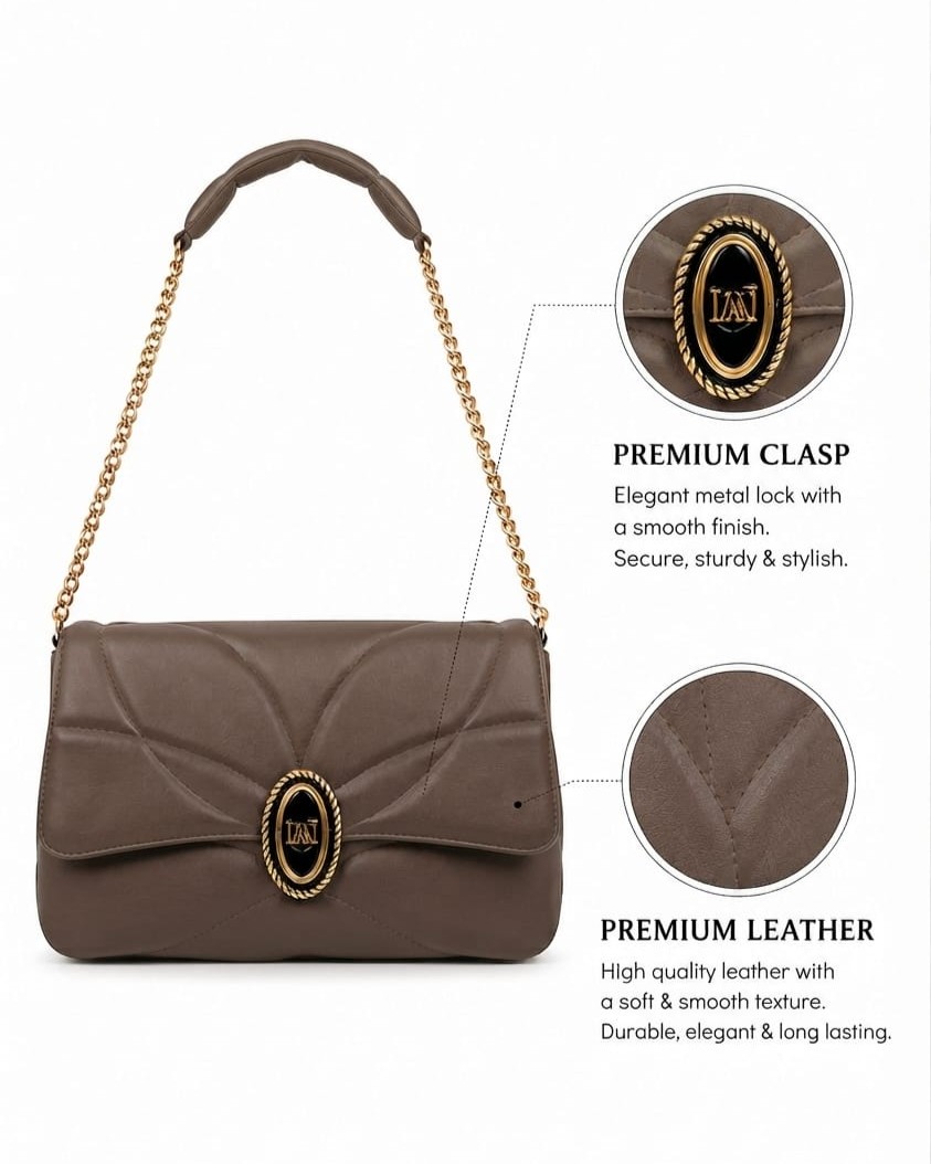 Imported Premium PU Soft Moon Shape Sling Bag | High-End Women's Crossbody Shoulder Bag | Stylish Formal & Casual Handbag