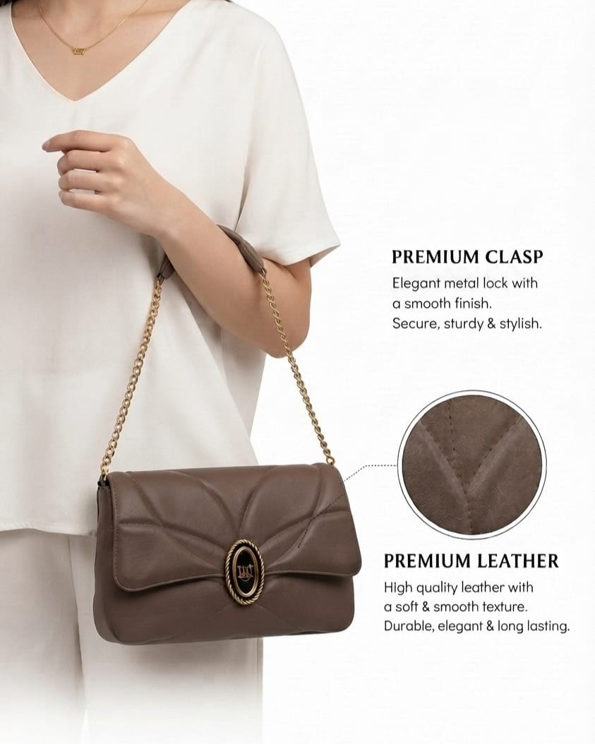 Imported Premium PU Soft Moon Shape Sling Bag | High-End Women's Crossbody Shoulder Bag | Stylish Formal & Casual Handbag