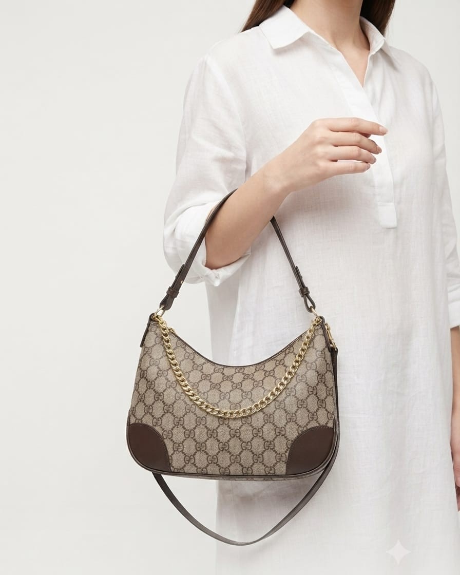 Imported Premium Matte PU Leather Moon Shape Handbag | High-End Women’s Shoulder Bag for Casual & Formal Fashion