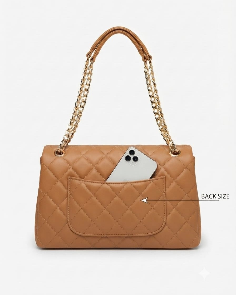 Imported High-End Soft PU Leather Sling Bag with Chain Strap | Premium Women’s Crossbody Bag for Casual & Formal Fashion 2