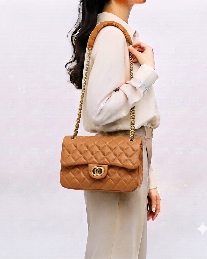 Imported High-End Soft PU Leather Sling Bag with Chain Strap | Premium Women’s Crossbody Bag for Casual & Formal Fashion 2