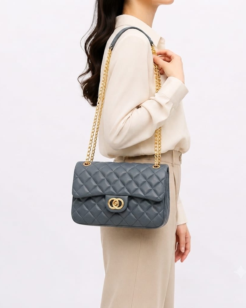 Imported High-End Soft PU Leather Sling Bag with Chain Strap | Premium Women’s Crossbody Bag for Casual & Formal Fashion 2