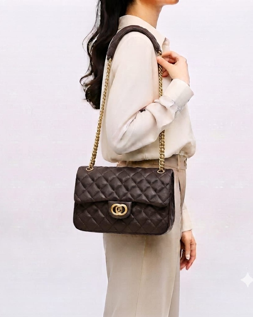 Imported High-End Soft PU Leather Sling Bag with Chain Strap | Premium Women’s Crossbody Bag for Casual & Formal Fashion 2
