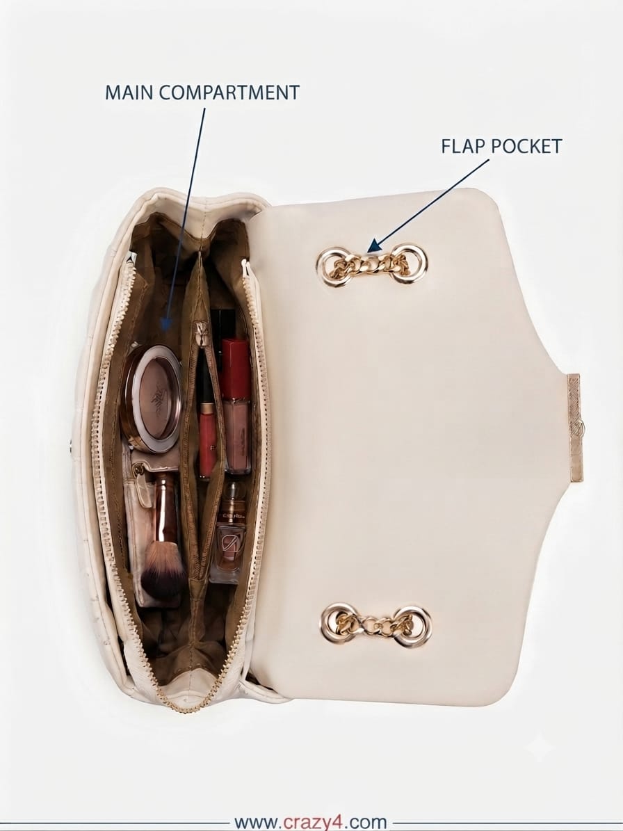 Imported High-End Soft PU Leather Sling Bag with Chain Strap | Premium Women’s Crossbody Bag for Casual & Formal Fashion