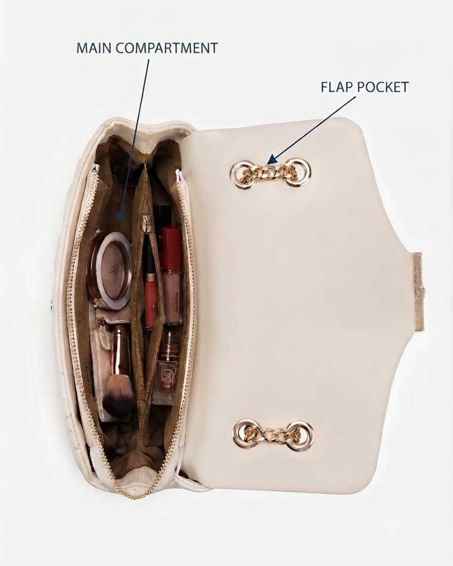Imported High-End Soft PU Leather Sling Bag with Chain Strap | Premium Women’s Crossbody Bag for Casual & Formal Fashion 2