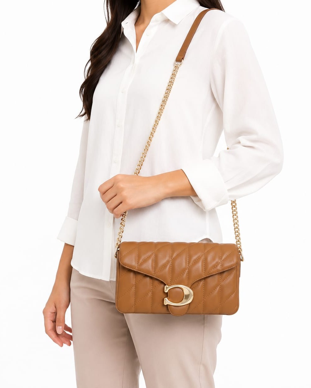 Imported High-End Soft PU Leather Sling Bag with Chain Strap | Premium Women’s Crossbody Bag for Casual & Formal Fashion 2