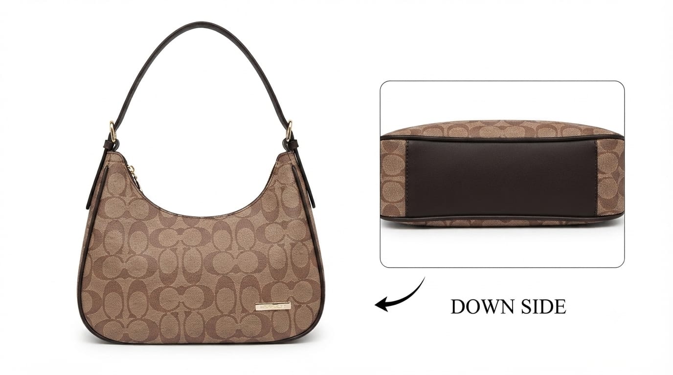Imported Premium Matte PU Leather Moon Shape Handbag | High-End Women’s Shoulder Bag for Casual & Formal Fashion