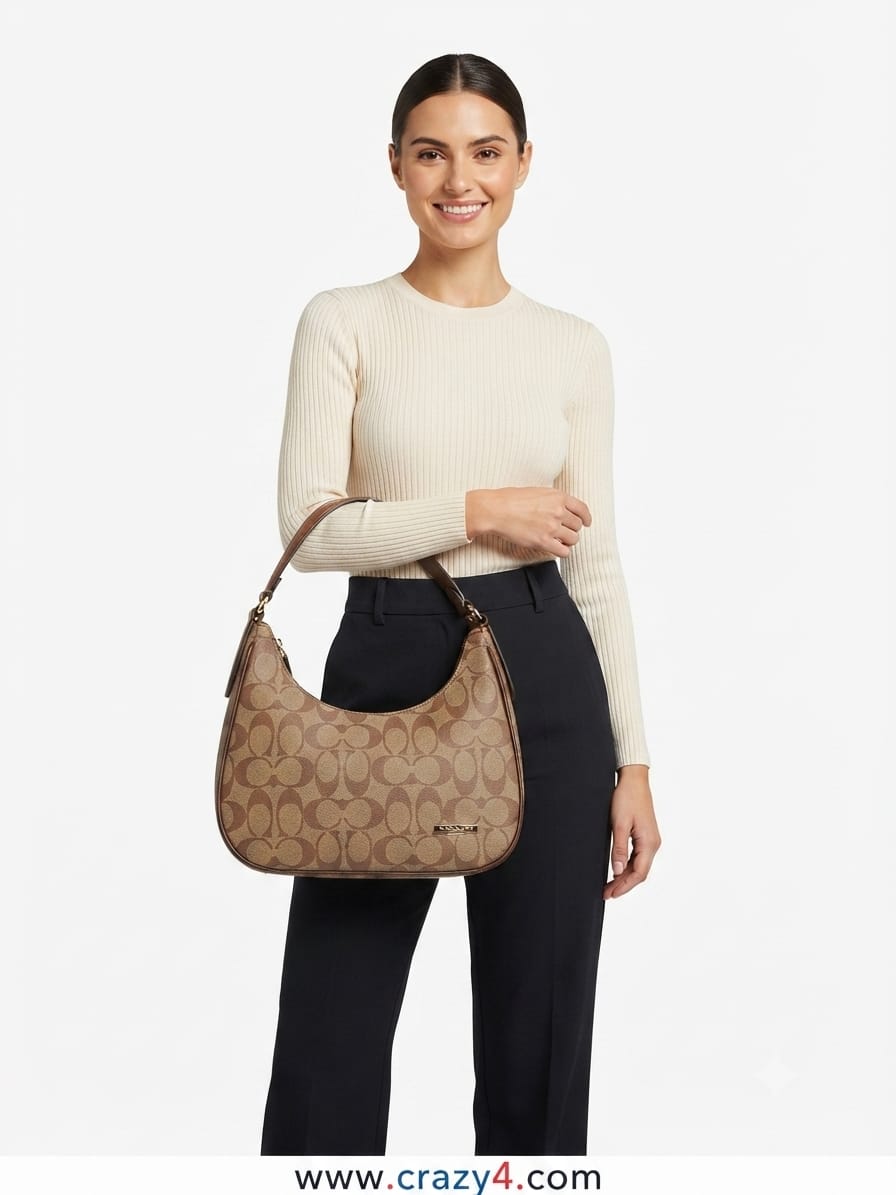 Imported Premium Matte PU Leather Moon Shape Handbag | High-End Women’s Shoulder Bag for Casual & Formal Fashion