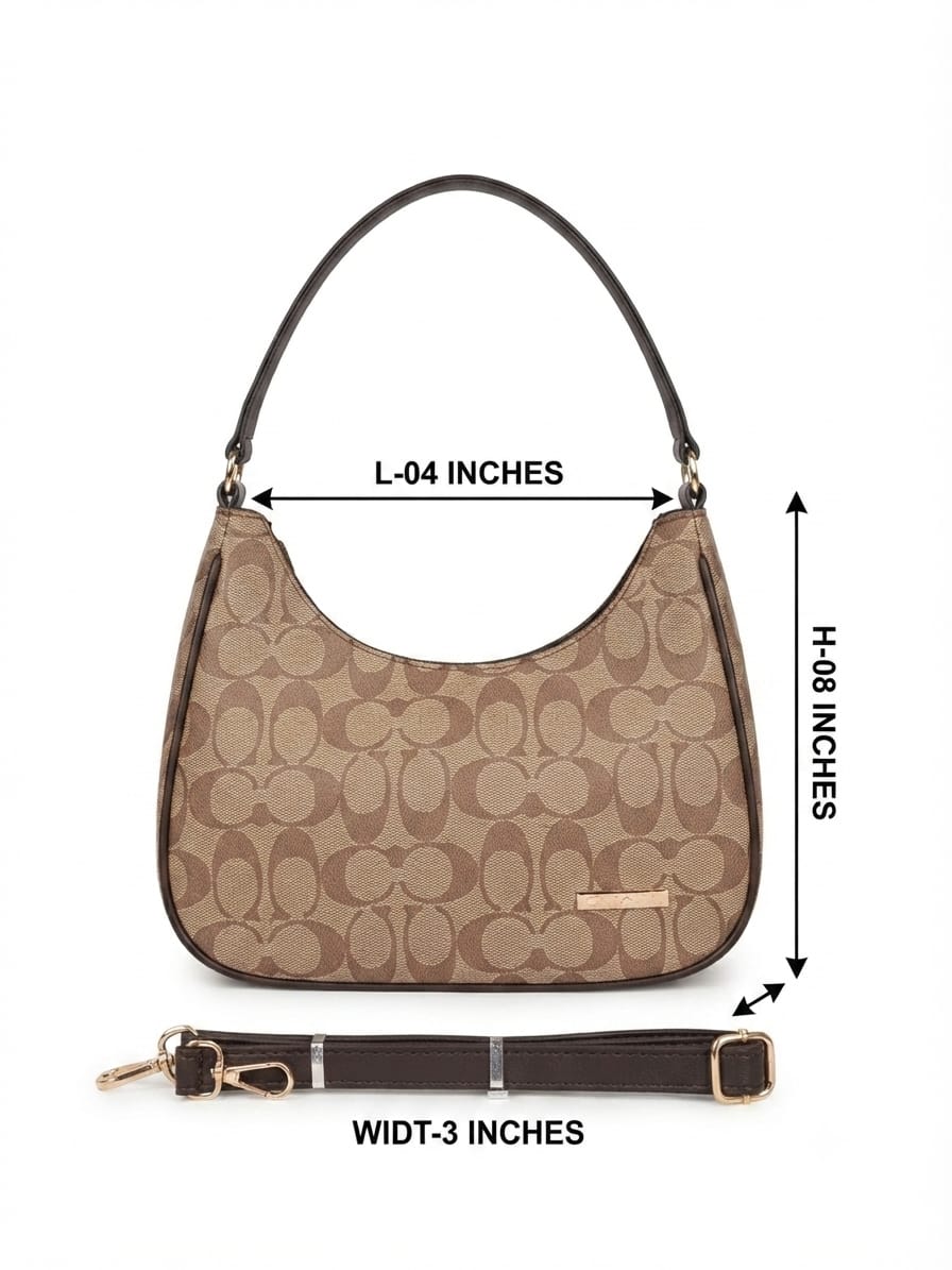 Imported Premium Matte PU Leather Moon Shape Handbag | High-End Women’s Shoulder Bag for Casual & Formal Fashion