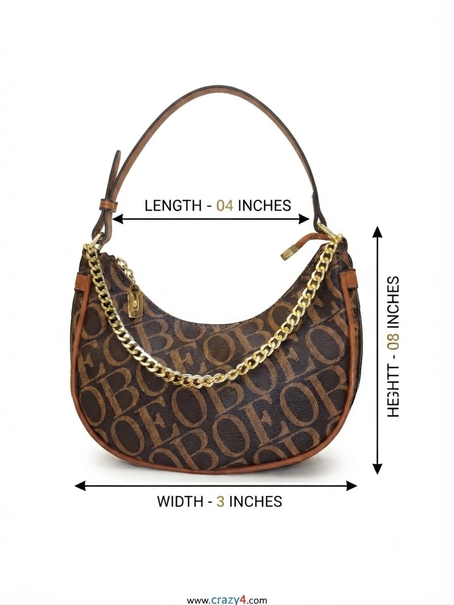 Imported Premium Matte PU Leather Moon Shape Handbag | High-End Women’s Shoulder Bag for Casual & Formal Fashion