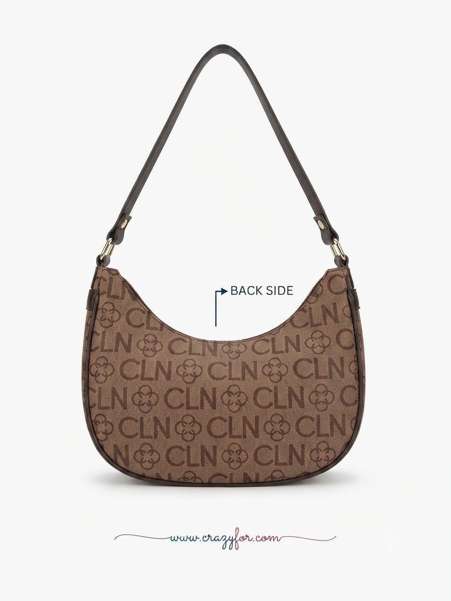 Imported Premium Matte PU Leather Moon Shape Handbag | High-End Women’s Shoulder Bag for Casual & Formal Fashion
