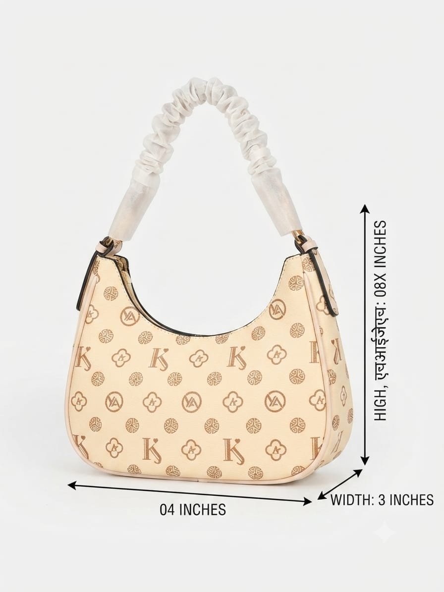 Imported Premium Matte PU Leather Moon Shape Handbag | High-End Women’s Shoulder Bag for Casual & Formal Fashion