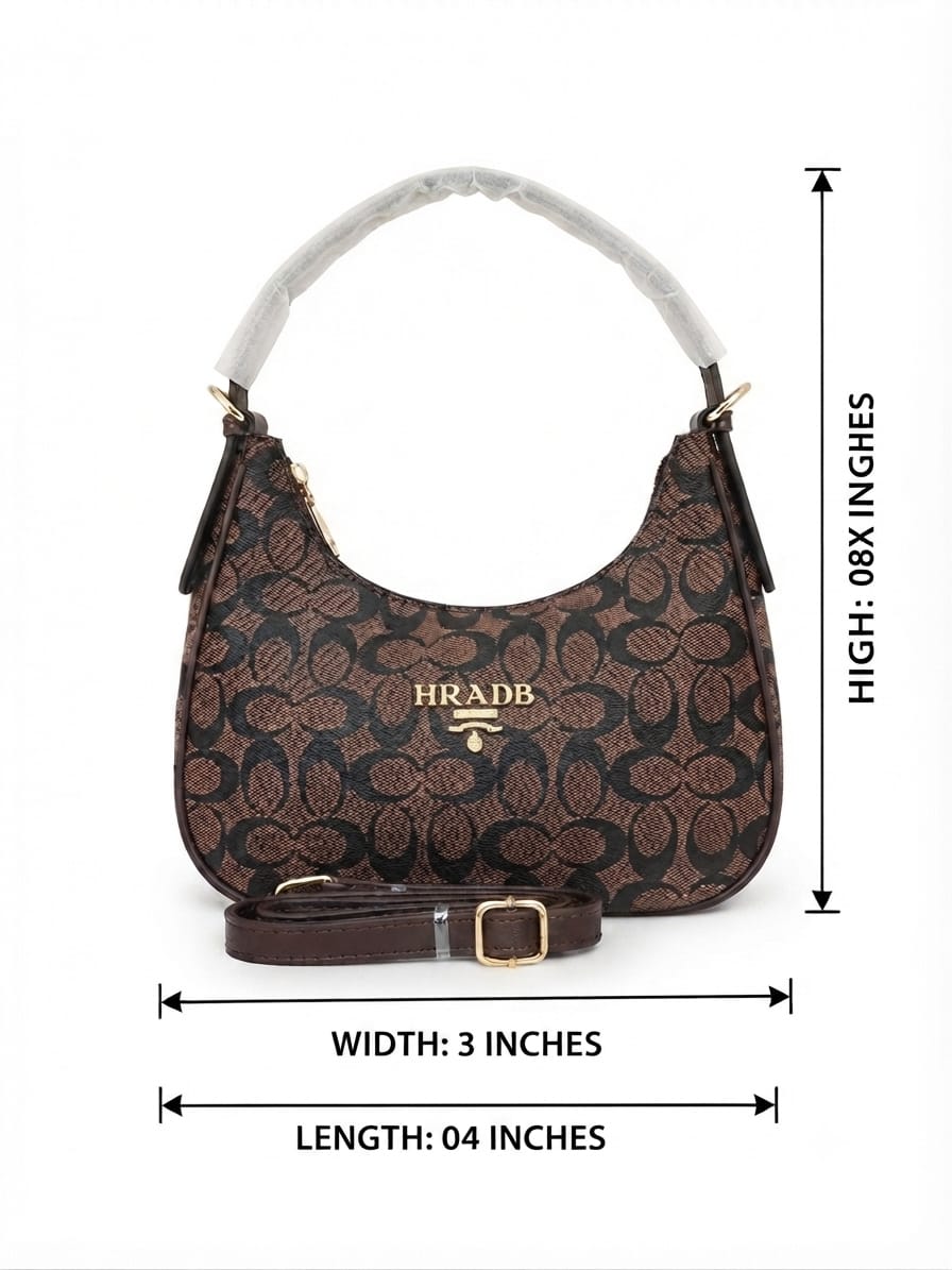 Imported Premium Matte PU Leather Moon Shape Handbag | High-End Women’s Shoulder Bag for Casual & Formal Fashion