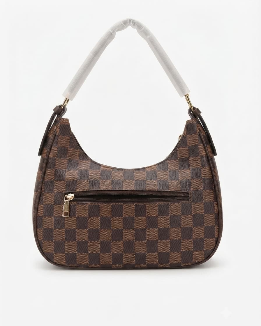 Imported Premium Matte PU Leather Moon Shape Handbag in Coffee | High-End Women’s Shoulder Bag for Casual & Formal Fashion