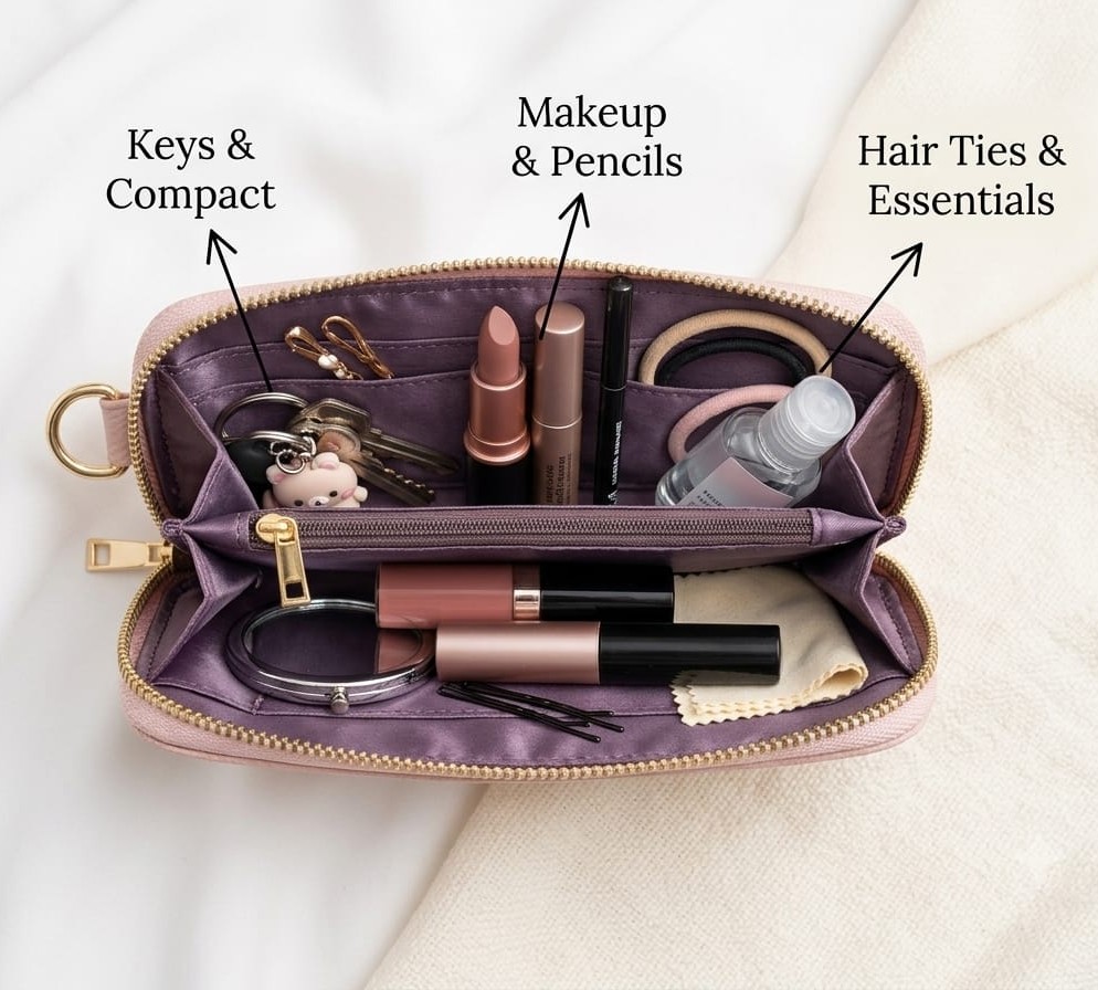 Imported High-End Fashion PU Handkit Clutch in Light Pink | Elegant Women’s Handheld Bag for Party, Casual & Formal Use