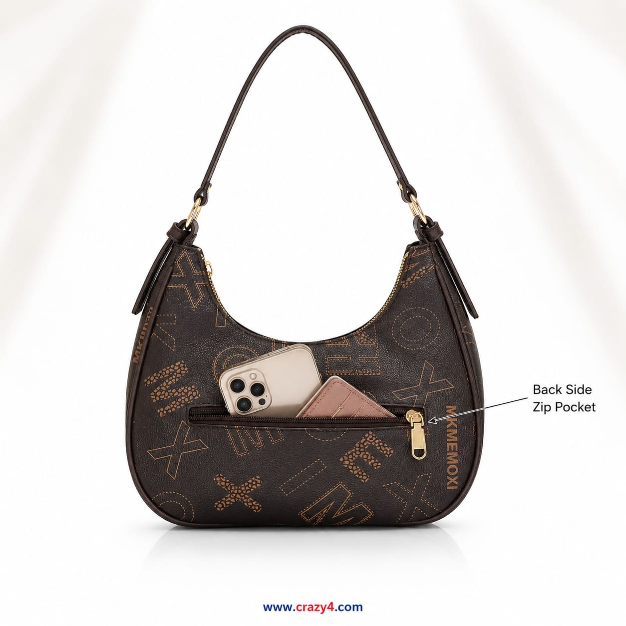 Imported Premium Matte PU Leather Moon Shape Handbag | High-End Women’s Shoulder Bag for Casual & Formal Fashion