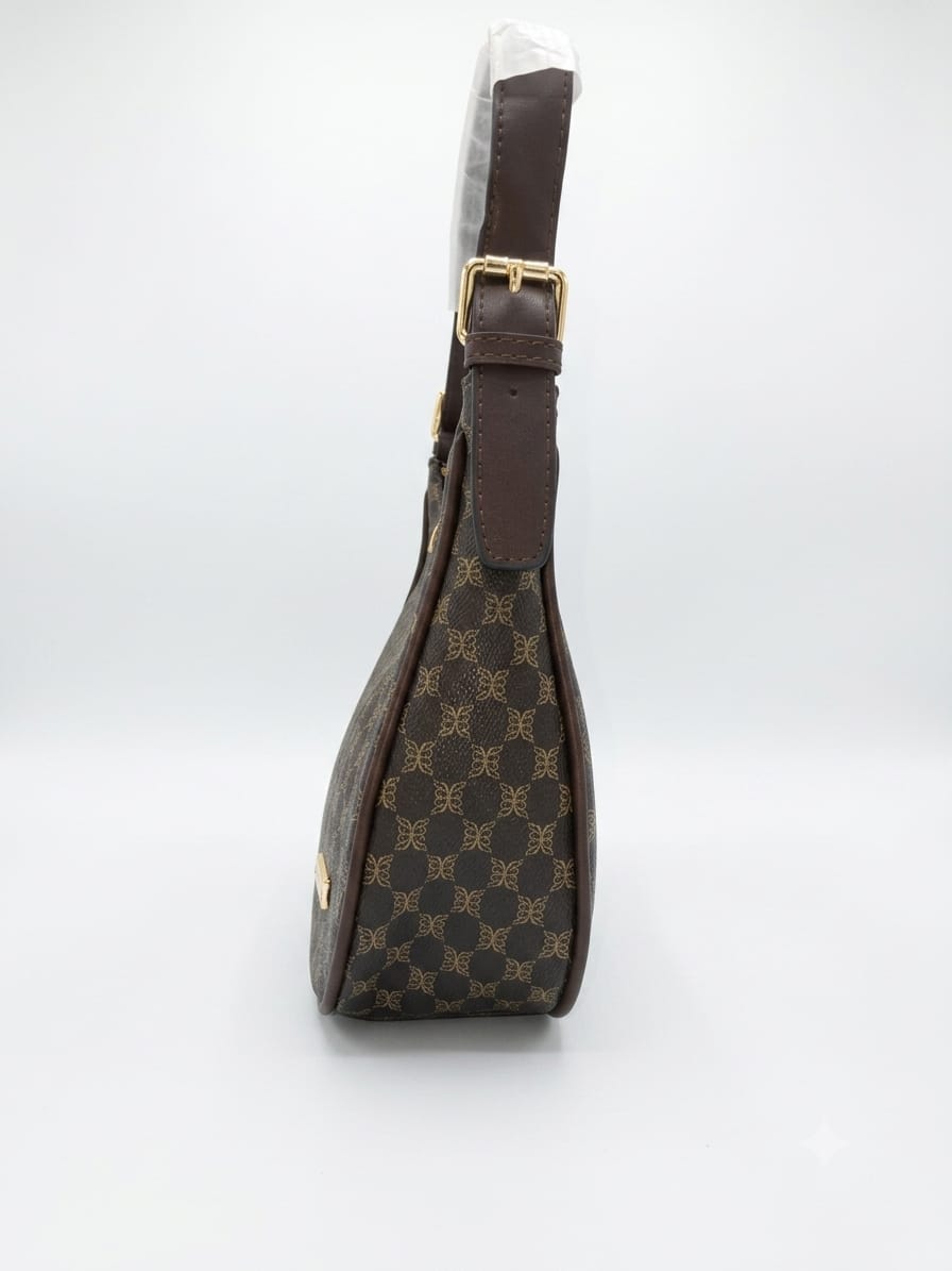 Imported Premium Matte PU Leather Moon Shape Handbag | High-End Women’s Shoulder Bag for Casual & Formal Fashion