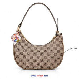 Imported Premium Matte PU Leather Moon Shape Handbag | High-End Women’s Shoulder Bag for Casual & Formal Fashion