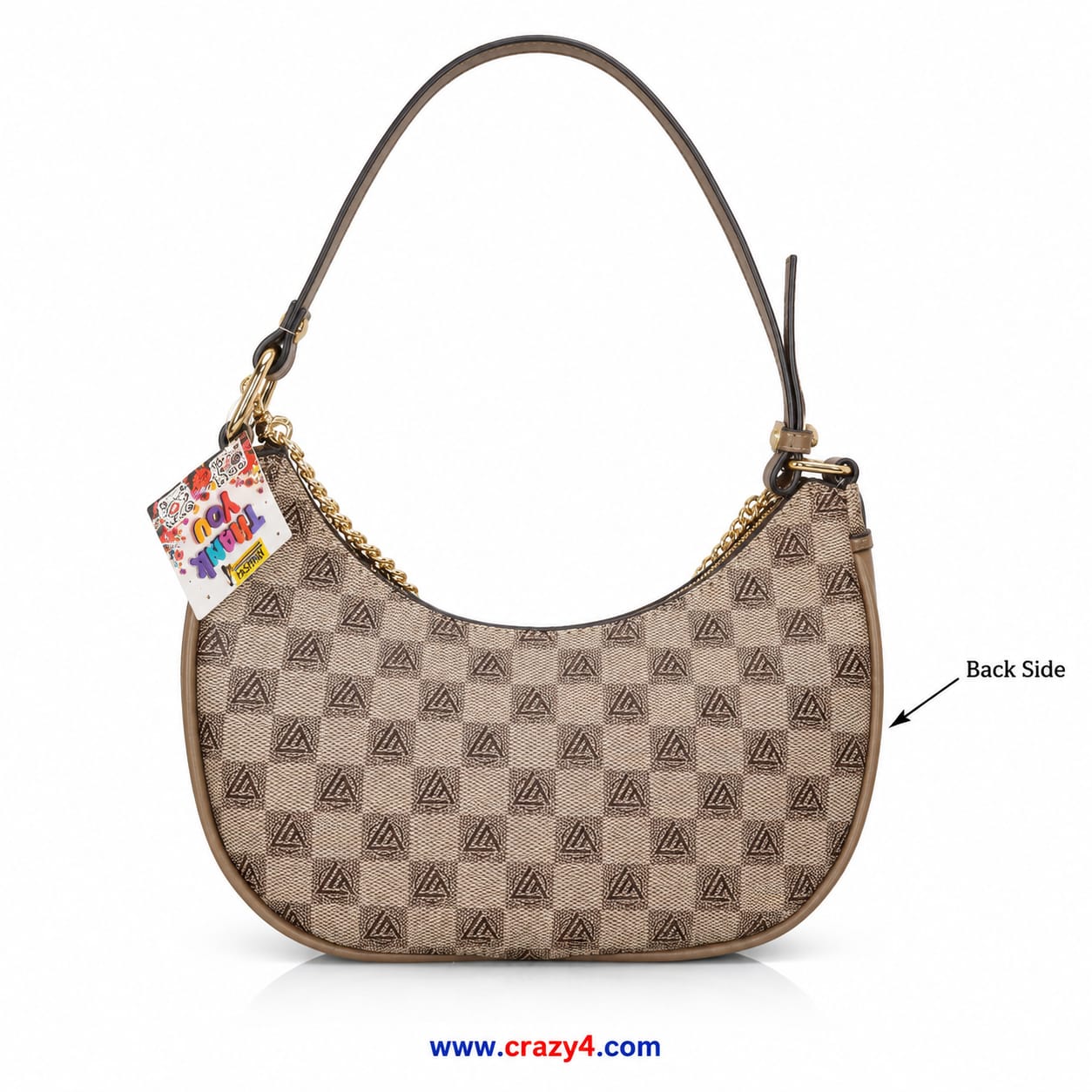 Imported Premium Matte PU Leather Moon Shape Handbag | High-End Women’s Shoulder Bag for Casual & Formal Fashion