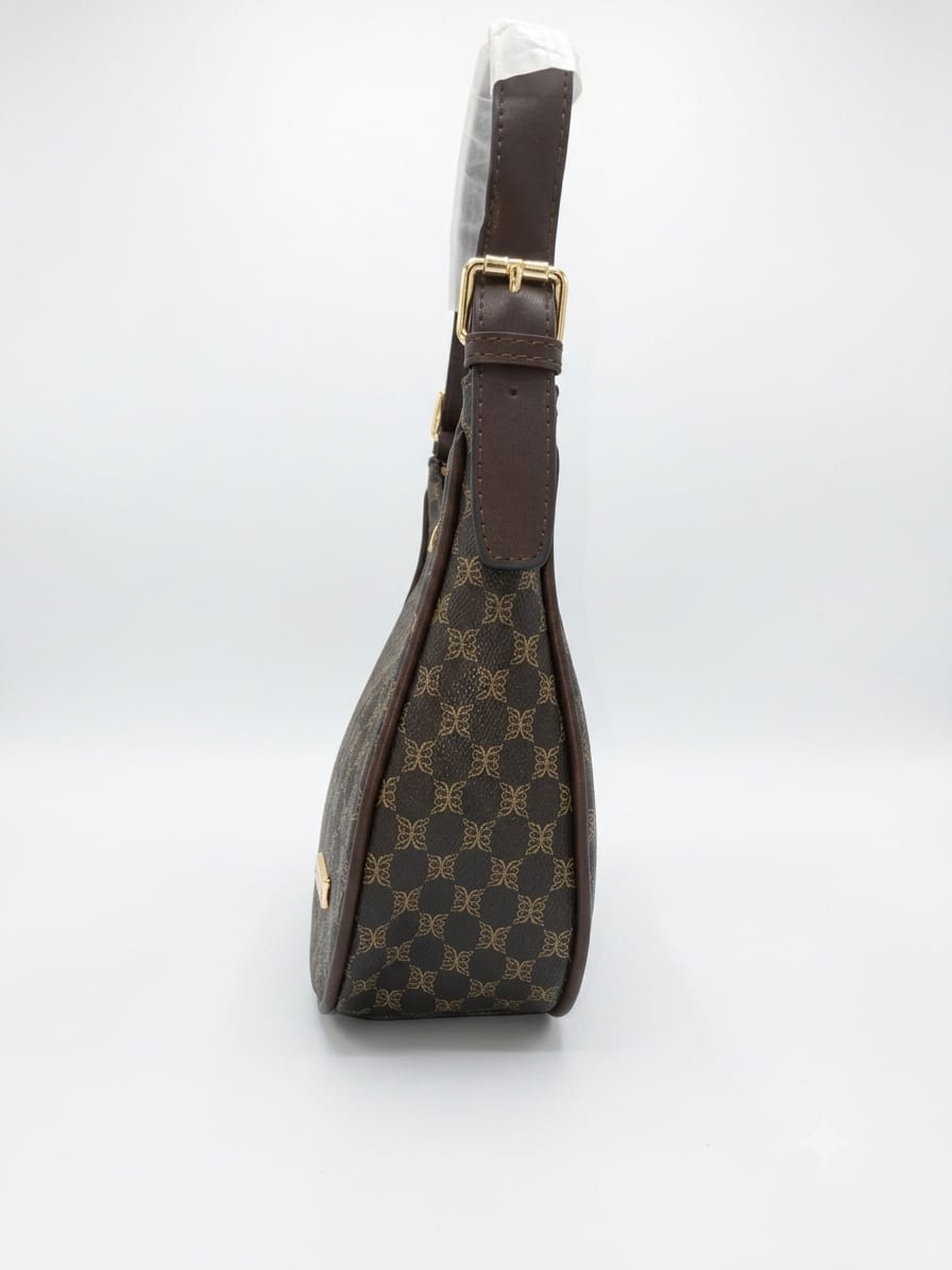 Imported Premium Matte PU Leather Moon Shape Handbag | High-End Women’s Shoulder Bag for Casual & Formal Fashion