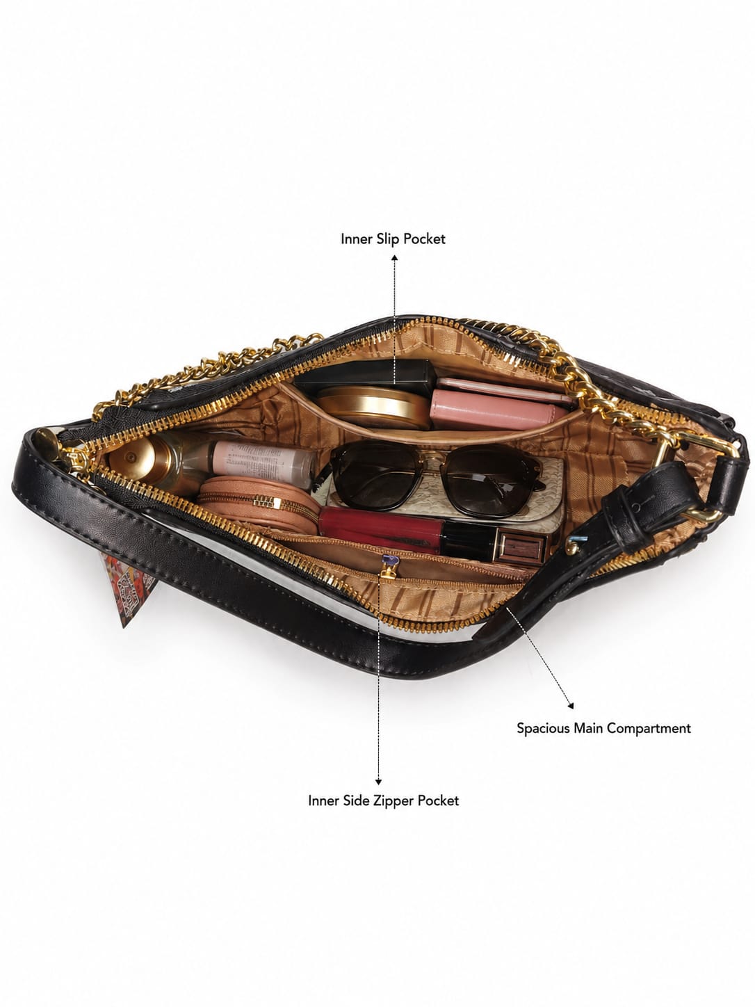 Imported Premium Matte PU Leather Moon Shape Handbag | High-End Women’s Shoulder Bag for Casual & Formal Fashion