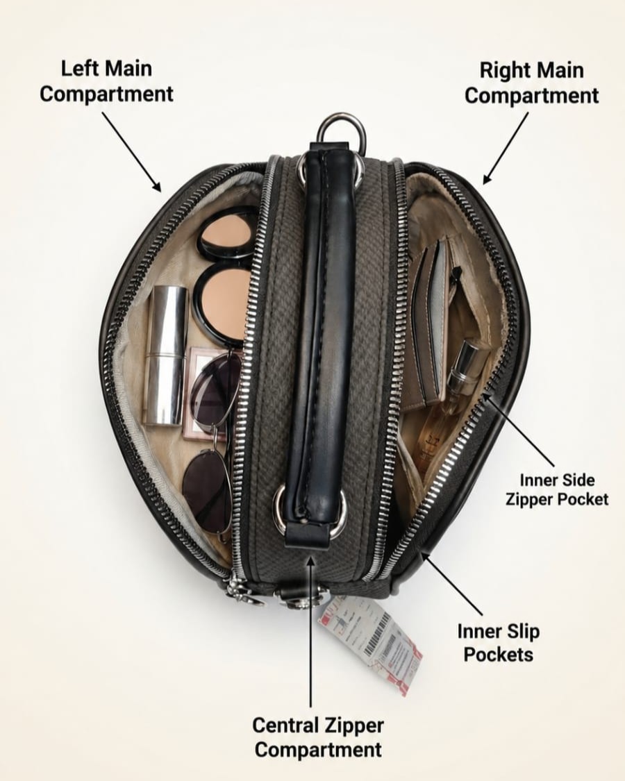 Imported High-End Convertible Sling Bag with Top Handle | Premium Women’s Crossbody & Handheld Bag for Casual & Formal Fashion