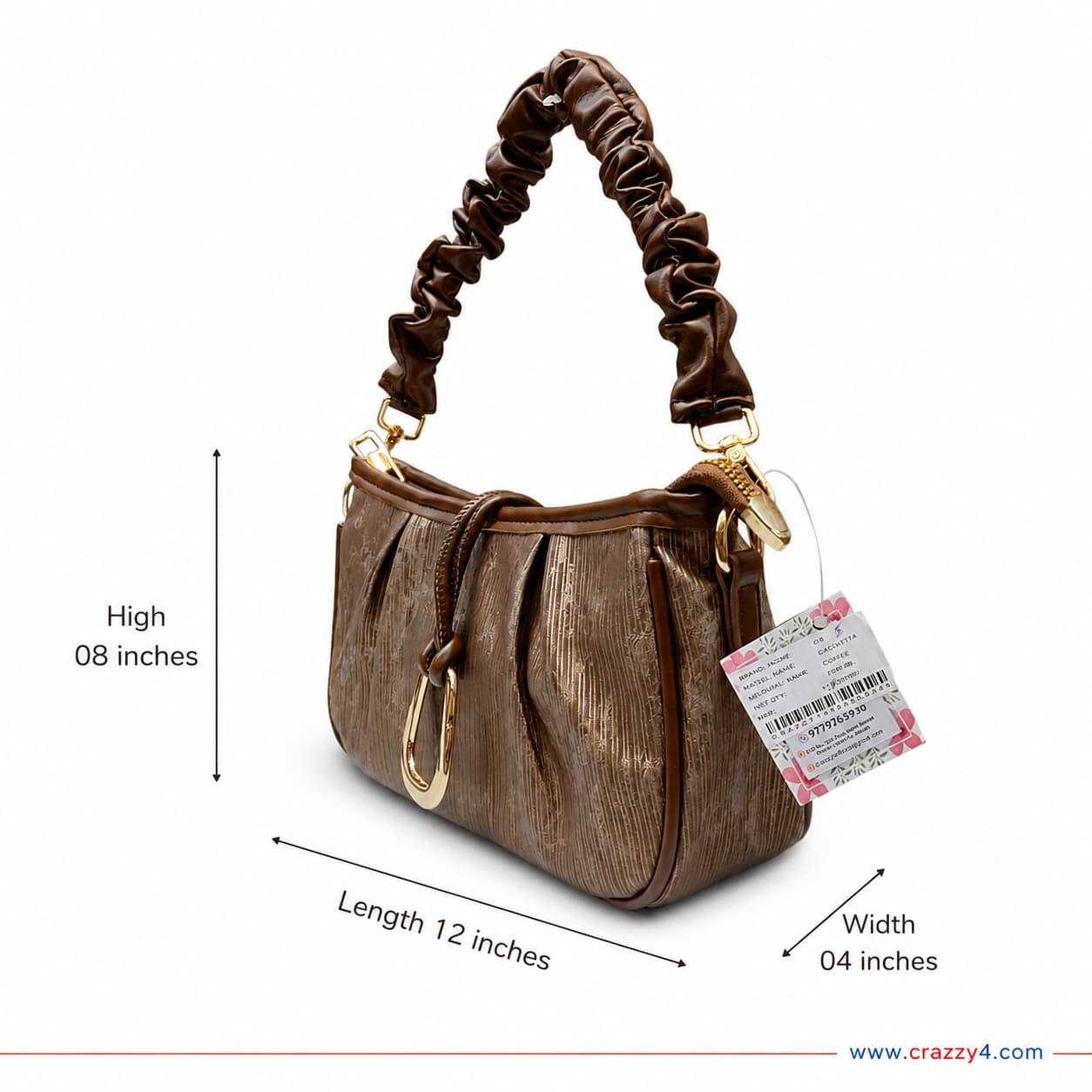 Imported High-End Mini Hobo Bag with Dual Straps | Premium Women’s Trendy Shoulder & Crossbody Bag for Casual & Formal Fashion