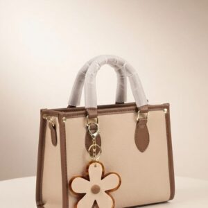 Imported High-End Handbag with Top Handle in Beige | Premium Women’s Shoulder Bag for Casual & Formal Fashion