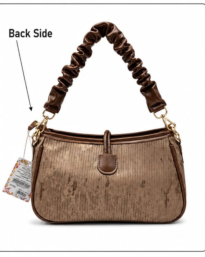 Imported High-End Moon Shape Shoulder Bag in Coffee | Premium Women’s Crescent Handbag for Casual & Formal Fashion