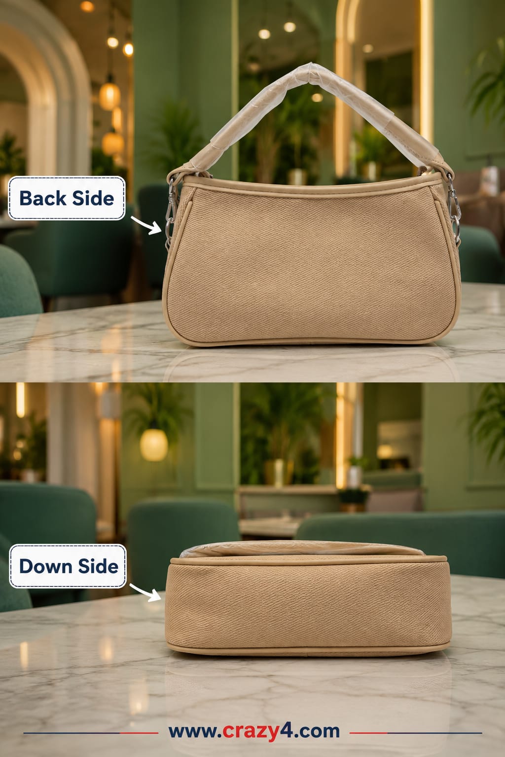 Imported High-End Matte Mini Hobo Bag with Dual Straps | Premium Women’s Trendy Shoulder & Crossbody Bag for Casual & Formal Fashion